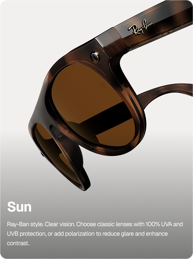 Ray-Ban sun lenses close-up